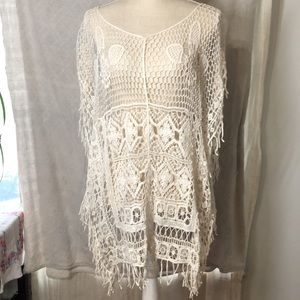 Hot mama styles fringe crochet top